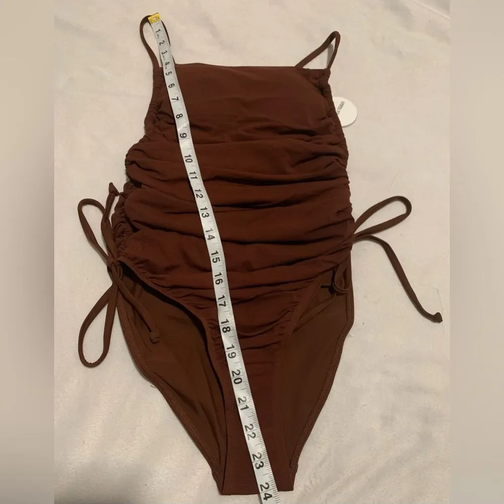 Andrea Iyamah Adan One Piece Swimsuit Cocoa Brown Size XS (US 4-6)